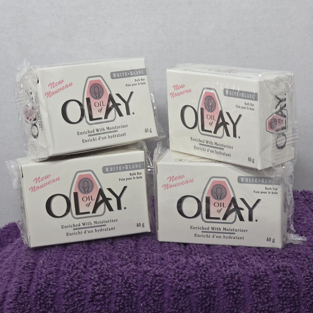 New Vintage 90's Sealed Oil Of Olay White Moisturizer Bath Bar Enriched 40g